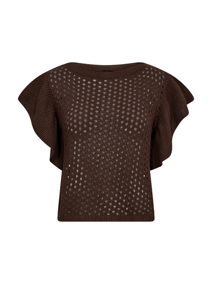 NÜ Aida Blouse Knit | Dark Brown