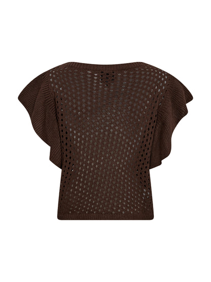 NÜ Aida Blouse Knit | Dark Brown