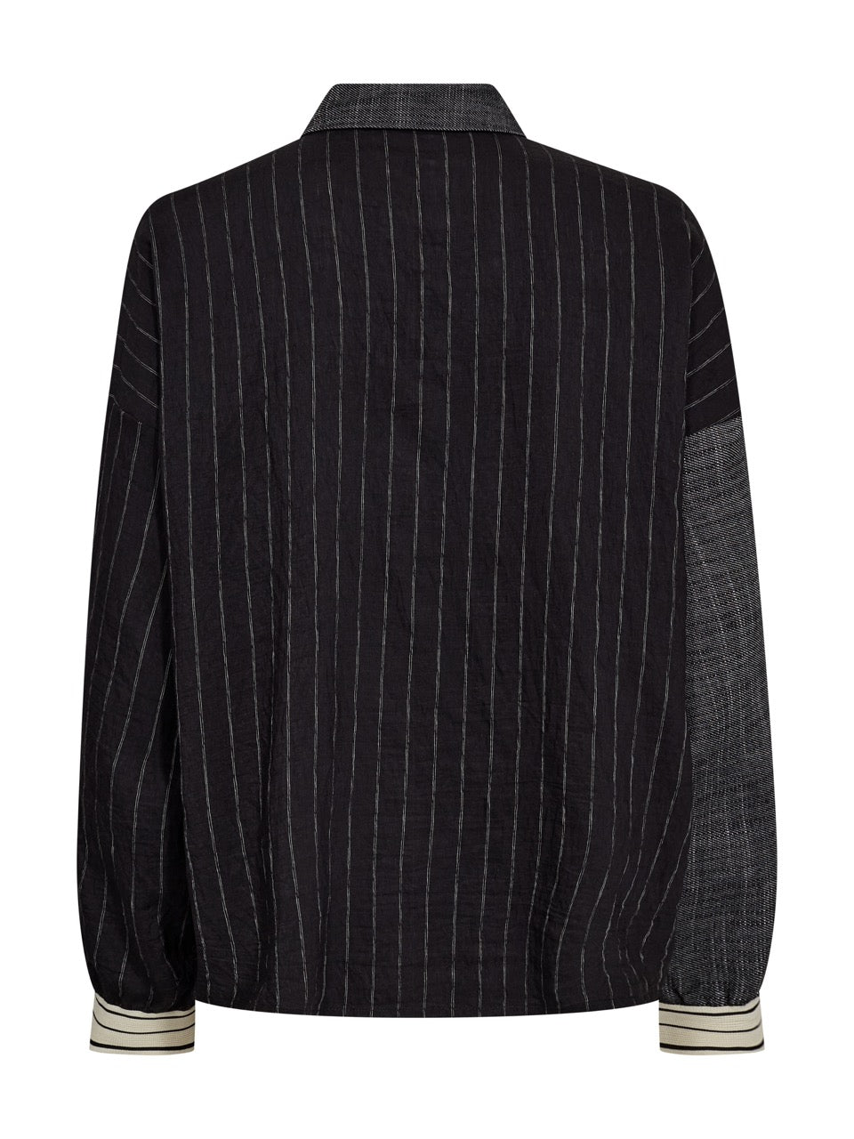 sort og grå skjorte NÜ Abina Shirt l/s Black mix