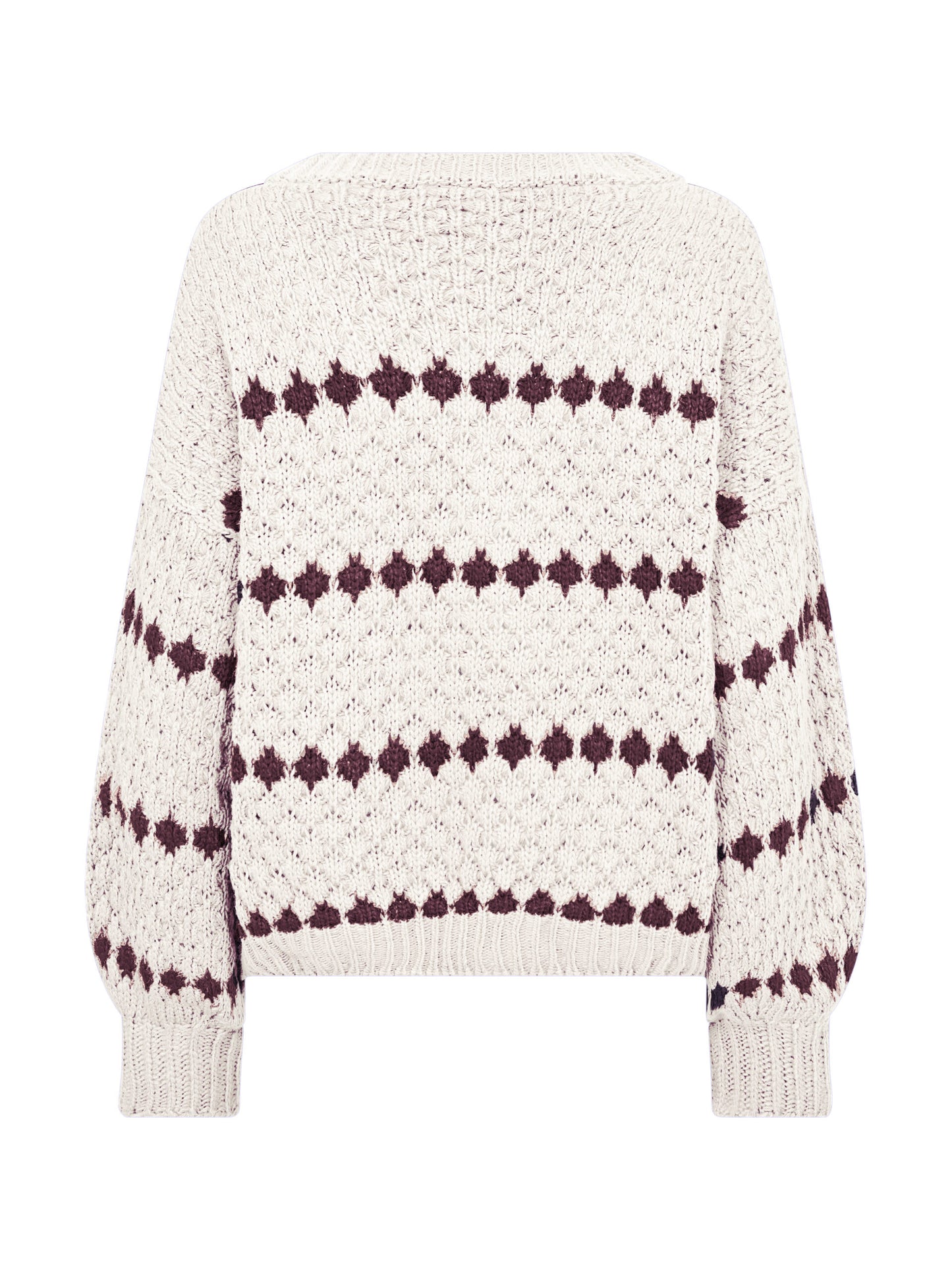 NÜ Bano Blouse stripe knit | 112 Bone mix