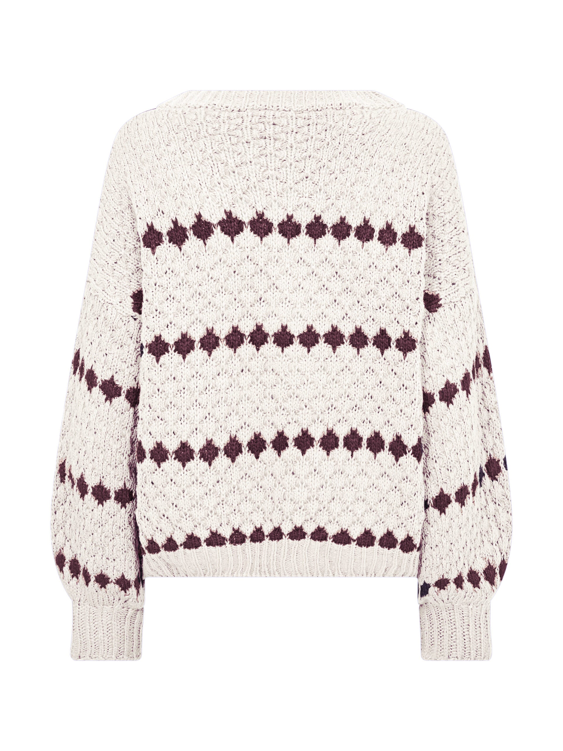 NÜ Bano Blouse stripe knit | 112 Bone mix