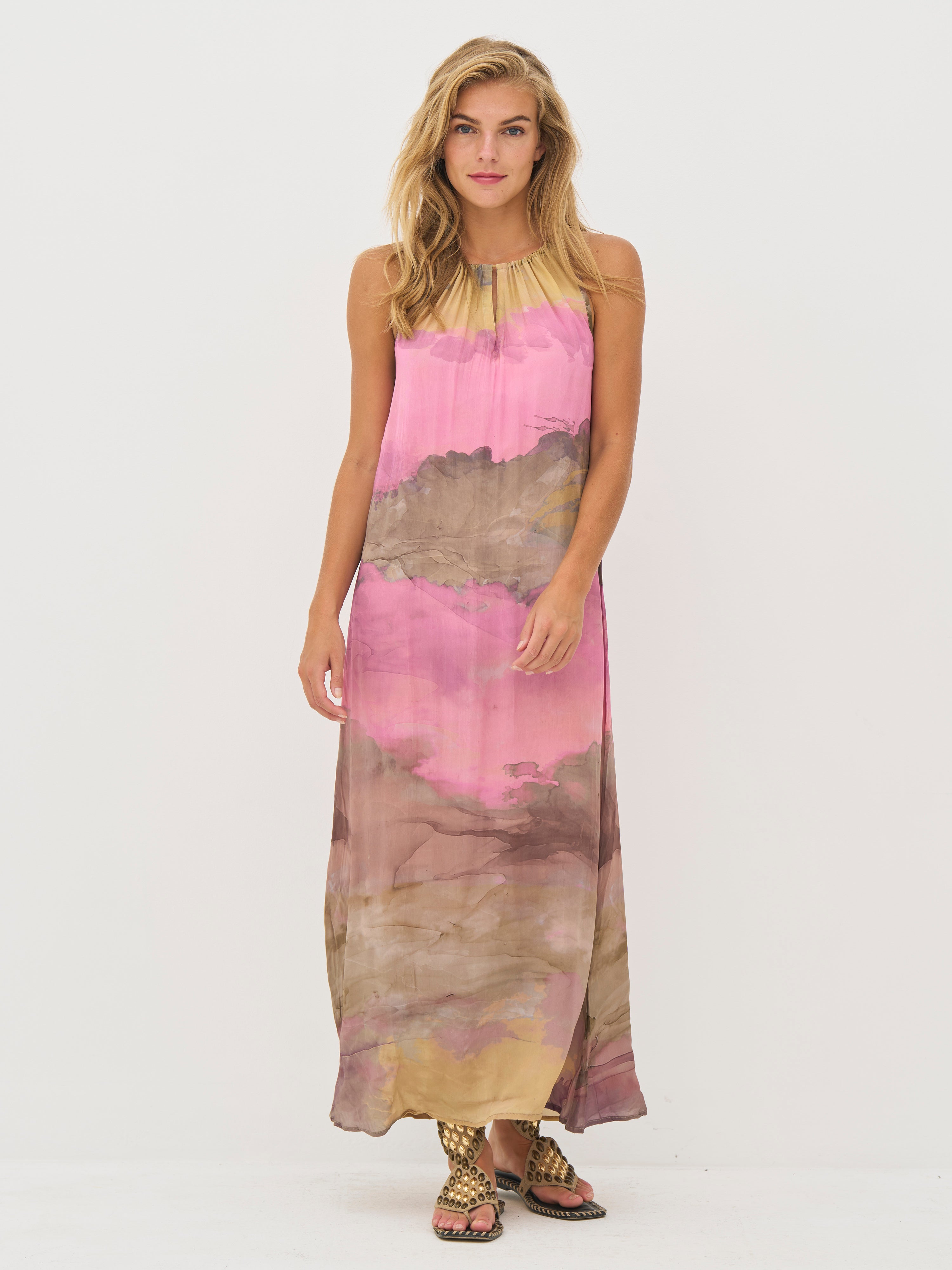 Dana Dress Long - 635 Pink mix