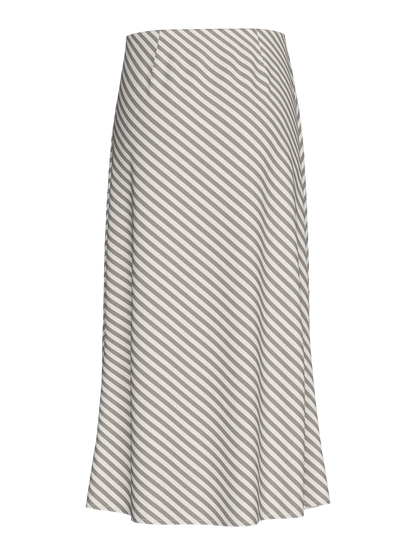 PIECES PCNYA Long Skirt | Moon Rock Cloud Dancer