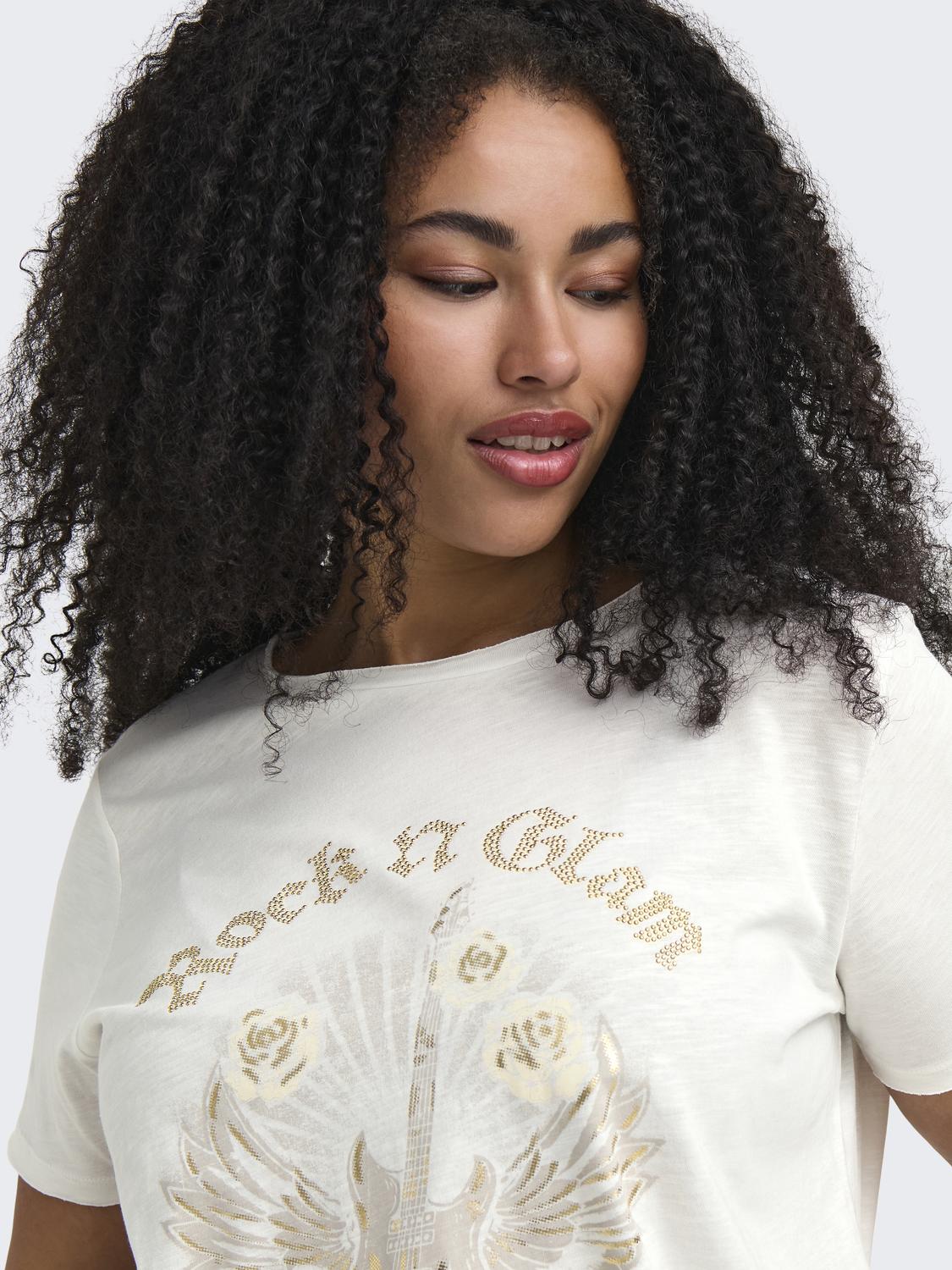 Only Carmakoma - Carnovia - T-shirt - Cloud Dancer