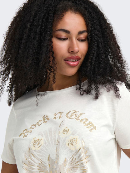 Only Carmakoma - Carnovia - T-shirt - Cloud Dancer