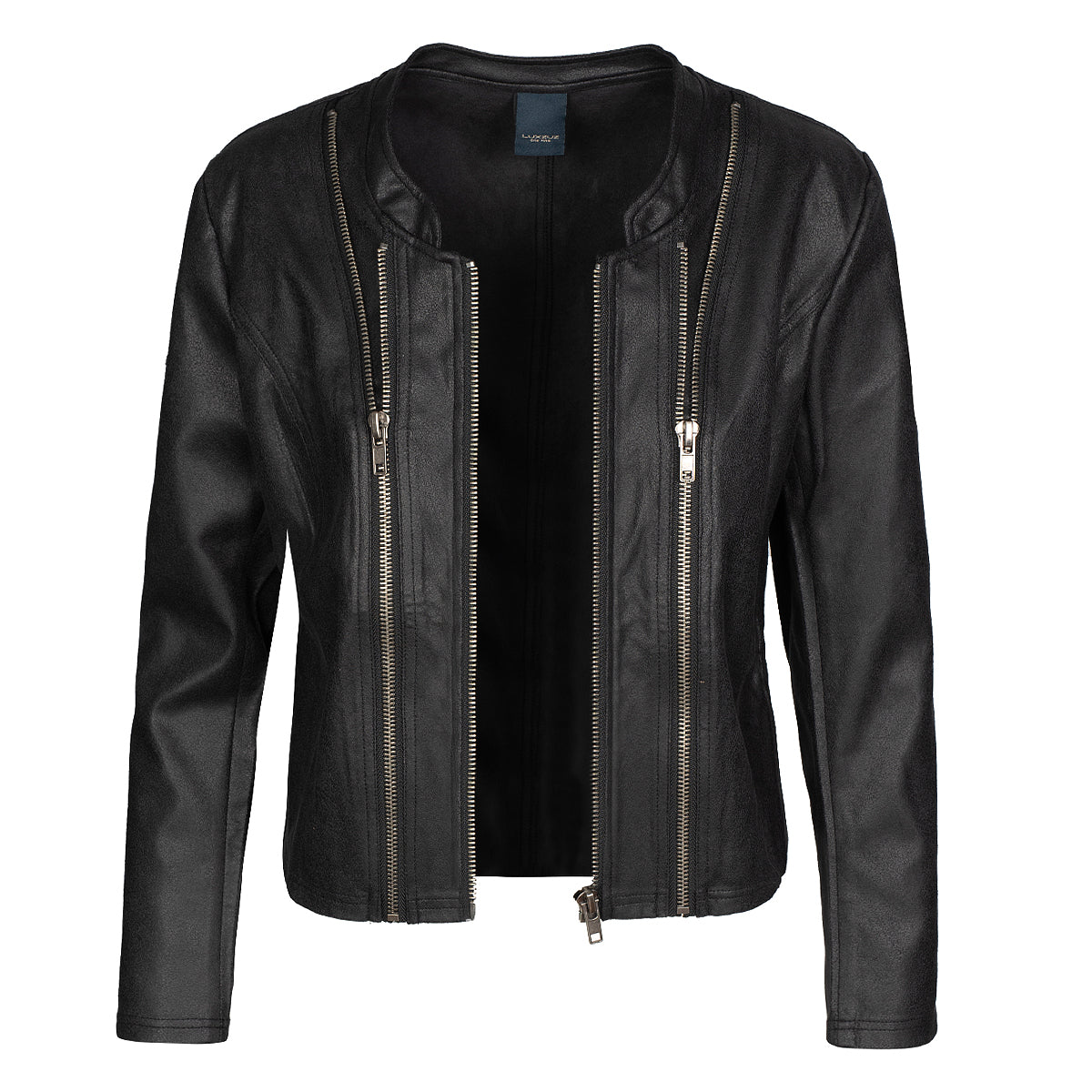 LUXZUZ // ONE TWO - Athena Faux Leather Jacket - 999 Black