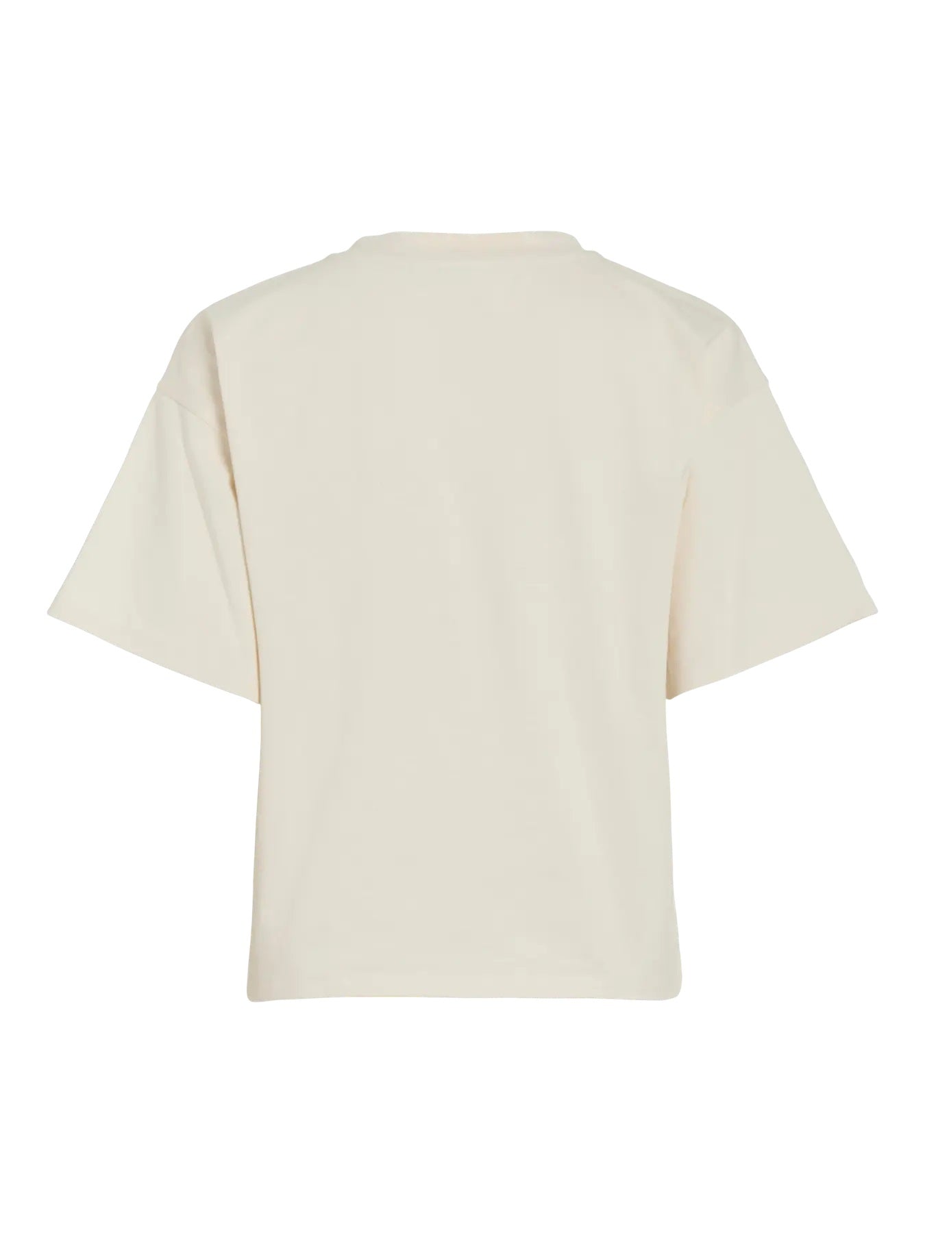 VILA VIKRON EMB O-NECK S/S TOP/RC - Birch