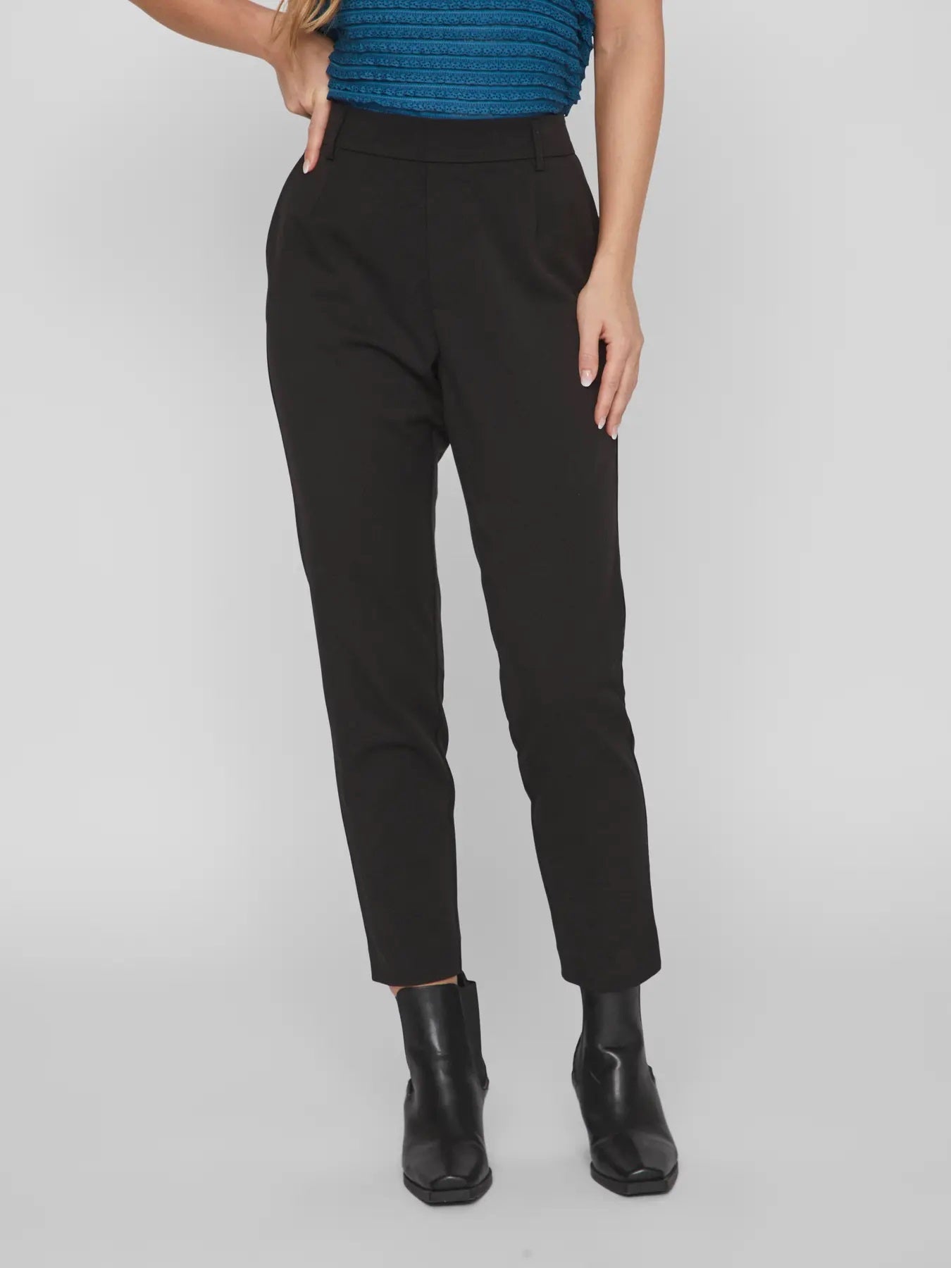 VILA VIVARONE HW SLIM PANT | black