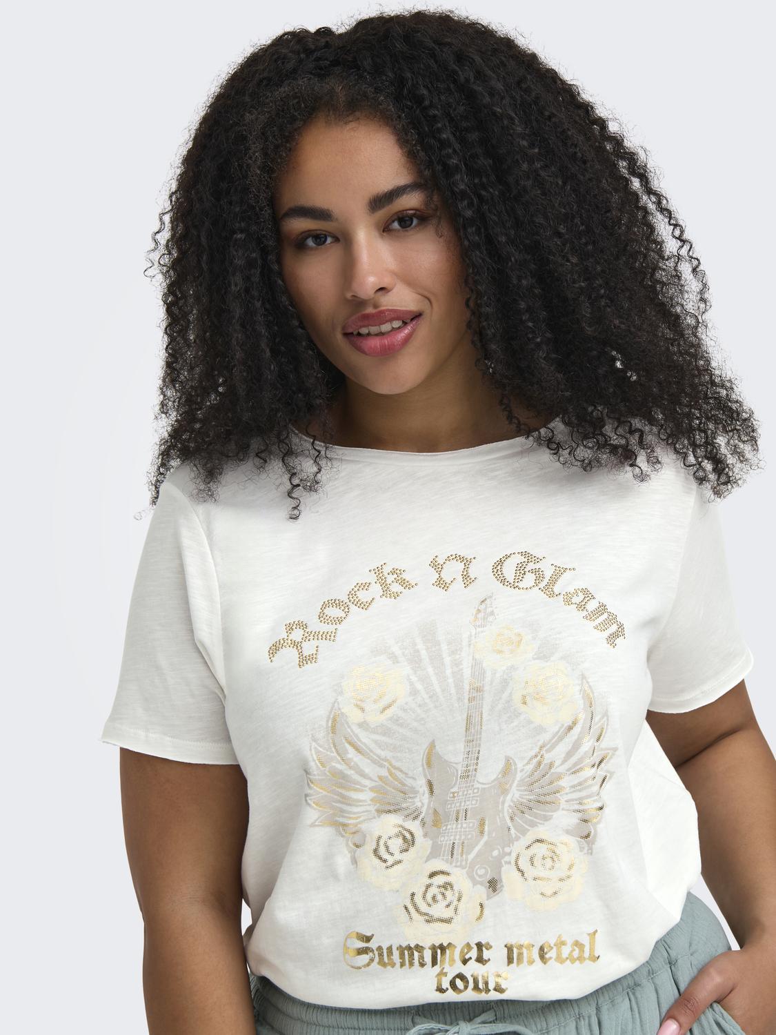 Only Carmakoma - Carnovia - T-shirt - Cloud Dancer