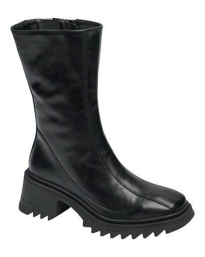 sort støvle med lynlås i siden og gummisål. Tim & Simonsen Tamara boot Negro