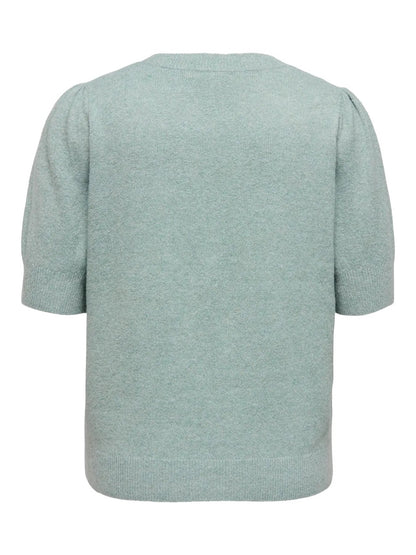 kortærmet grøn strik ONLY Carmakoma CARRICA 2/4 PULLOVER Chinois Green Melange