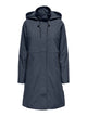 lang navy blå regnjakke ONLY Carmakoma CARKARA Life Parka Ombre Blue