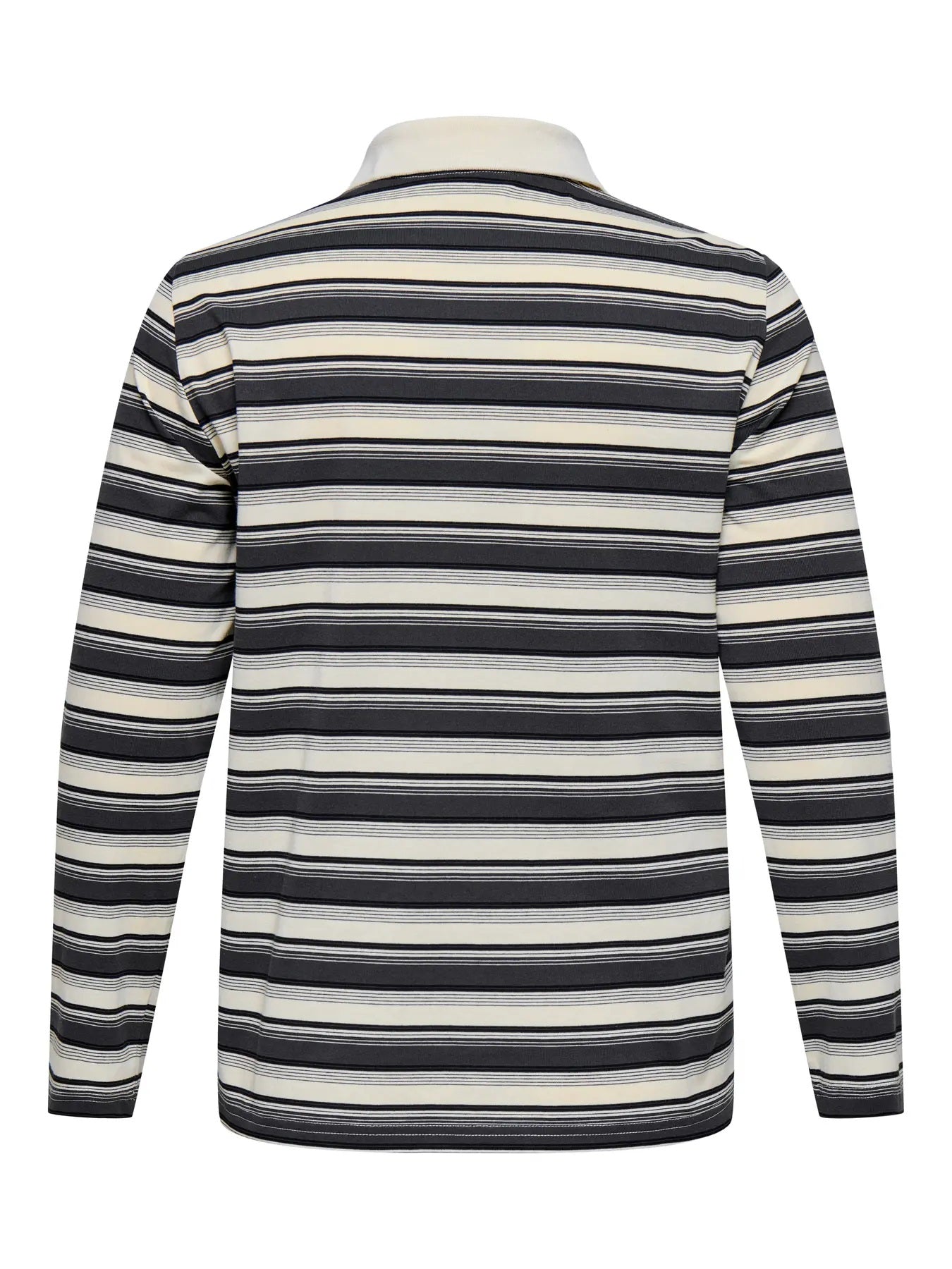 ONLY Carmakoma CARGLOBE L/S POLO O-NECK BLOUSE JRS | Cloud Dancer BLACK