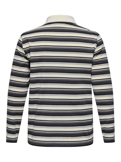 ONLY Carmakoma CARGLOBE L/S POLO O-NECK BLOUSE JRS | Cloud Dancer BLACK