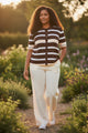 Cassiopeia - Binette Knit Cardigan - BROWN COMBI