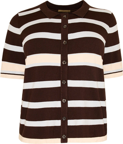 Cassiopeia - Binette Knit Cardigan - BROWN COMBI