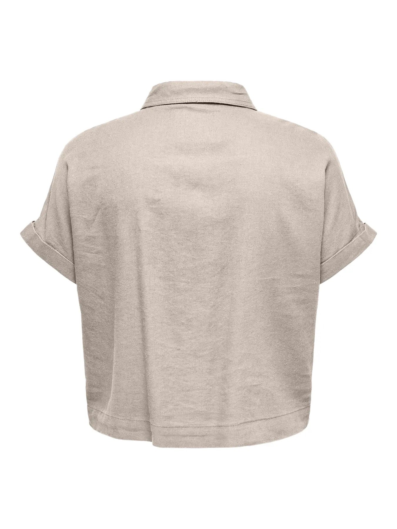 ryggen af kortærmet skjorte ONLY Carmakoma CARCARO Shirt Pumice Stone