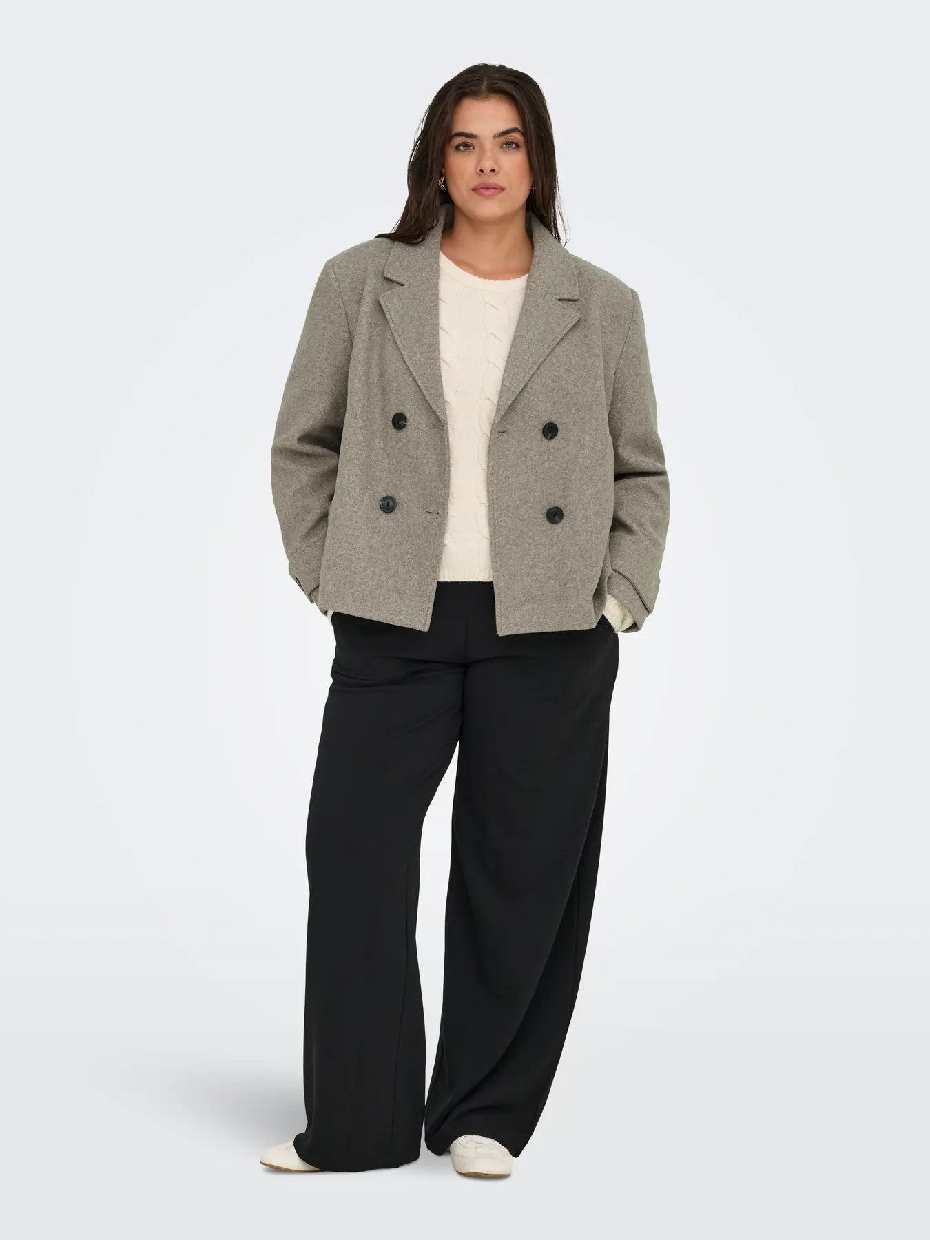 ONLY Carmakoma CARFREJA JACKET  | Mocha Meringue Melange