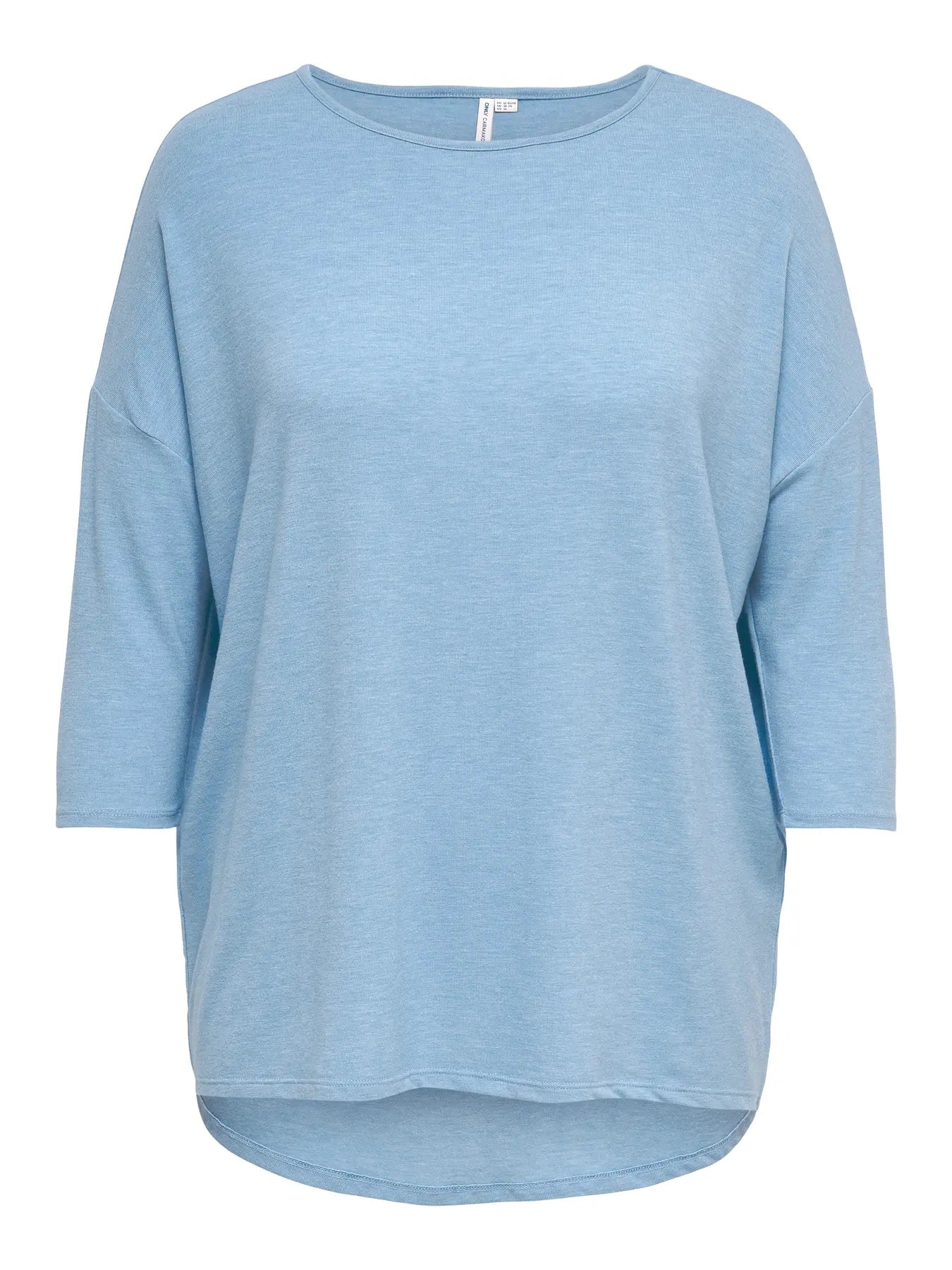 blå bluse ONLY Carmakoma CARLAMOUR 3/4 Top Soft Chambray