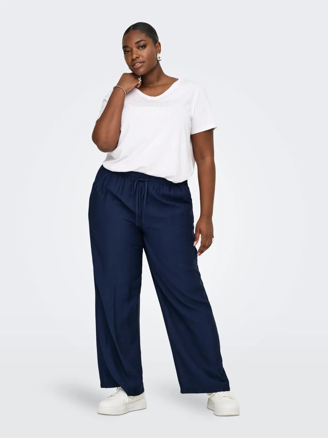 ONLY Carmakoma CARSANDY HW PANTS TLR | Navy Blazer