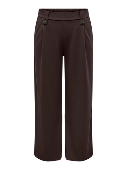 CARSANIA BUTTON PANT JRS PNT NOOS | brun