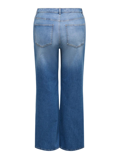 ONLY Carmakoma CARZENIA HW WIDE LEG DNM BOX | Light Blue Denim