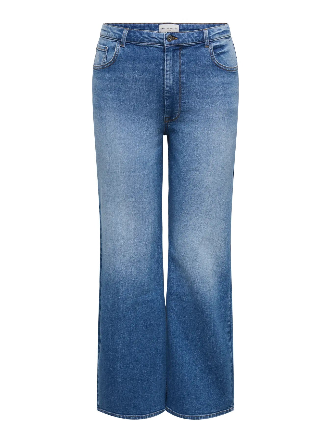 ONLY Carmakoma CARZENIA HW WIDE LEG DNM BOX | Light Blue Denim