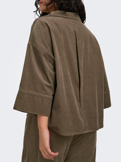 Only Carmakoma - Carnessa - Skjorte - Walnut
