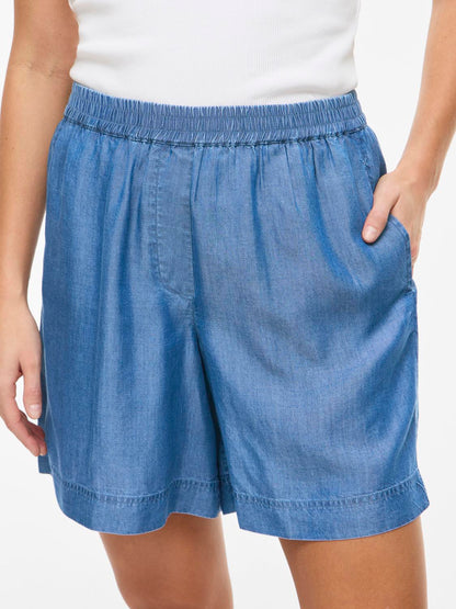 Vila - Vitevira - Shorts - Medium Blue Denim