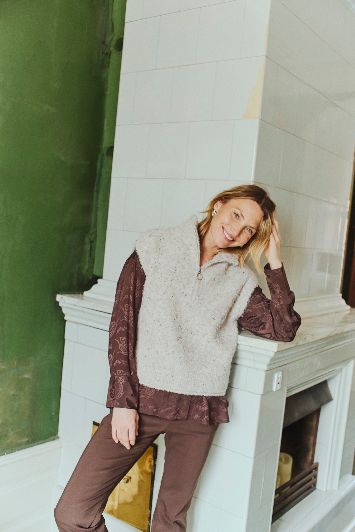 Freequent FQGRSNEMES-WAISTCOAT | Moonbeam Melange