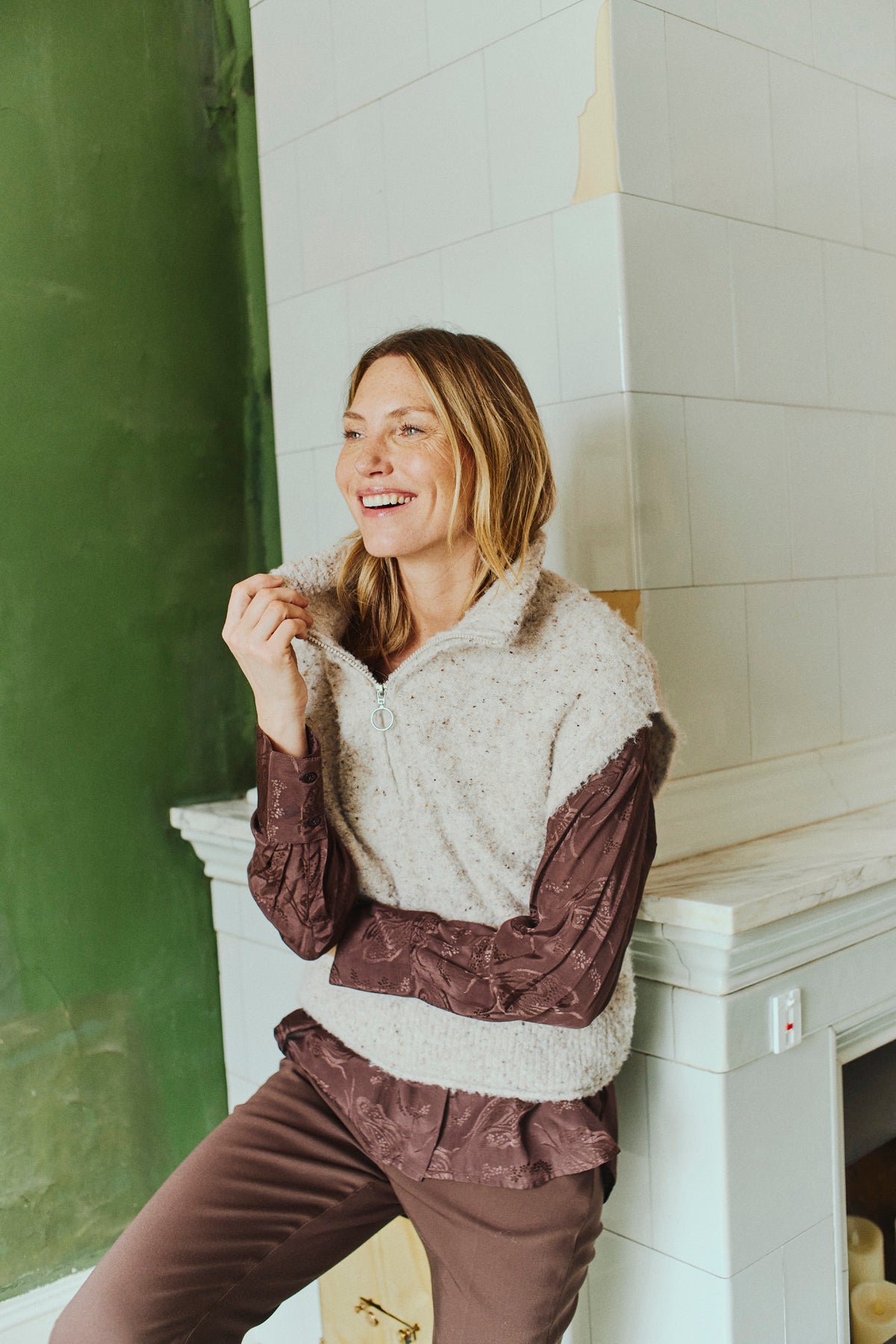 Freequent FQGRSNEMES-WAISTCOAT | Moonbeam Melange