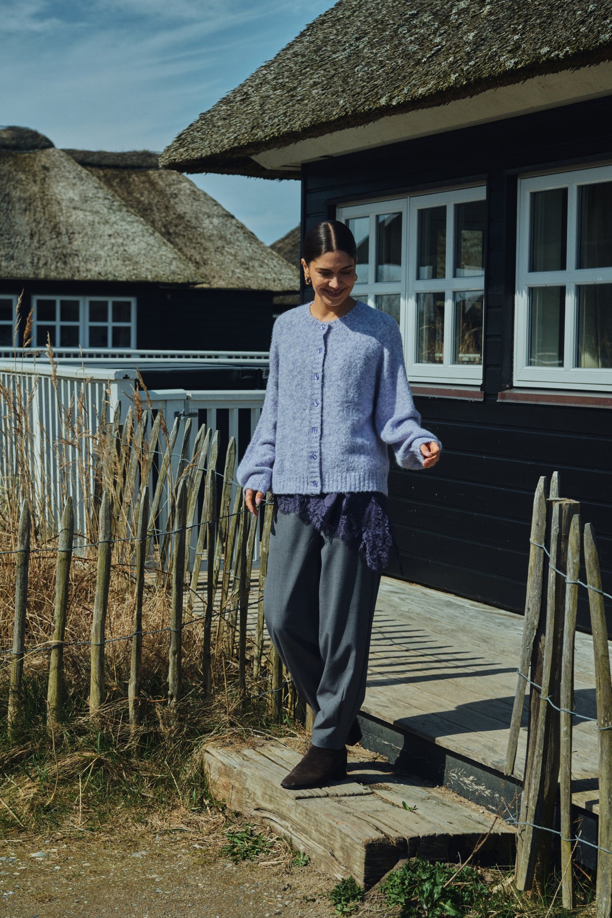 Freequent - FQSWIFT-PANTS - DARK GREY MELANGE