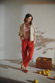 Freequent - FQLIANA-TEE - True Red w. Star Off-White