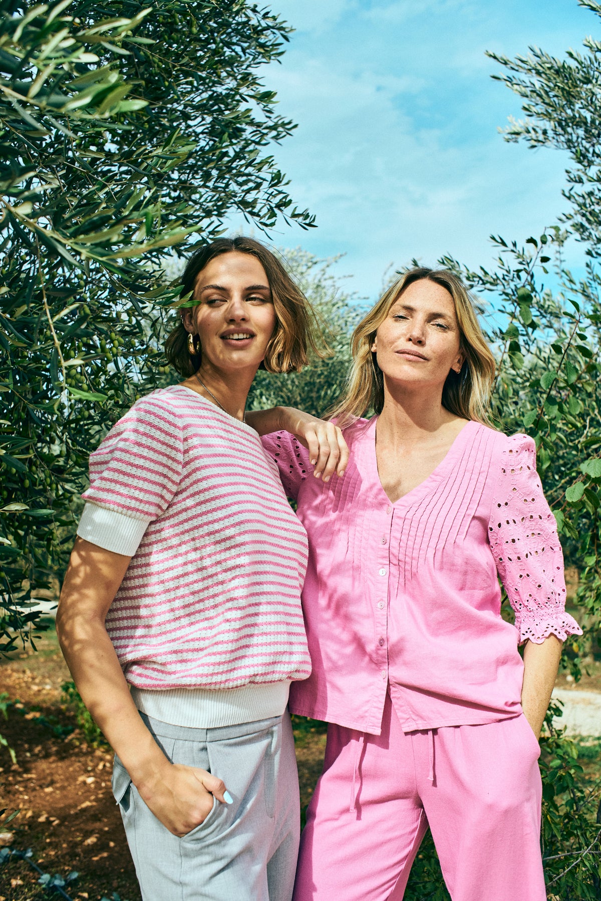 Freequent FQDODO-PULLOVER | Star off-white w. Fuchsia Pink