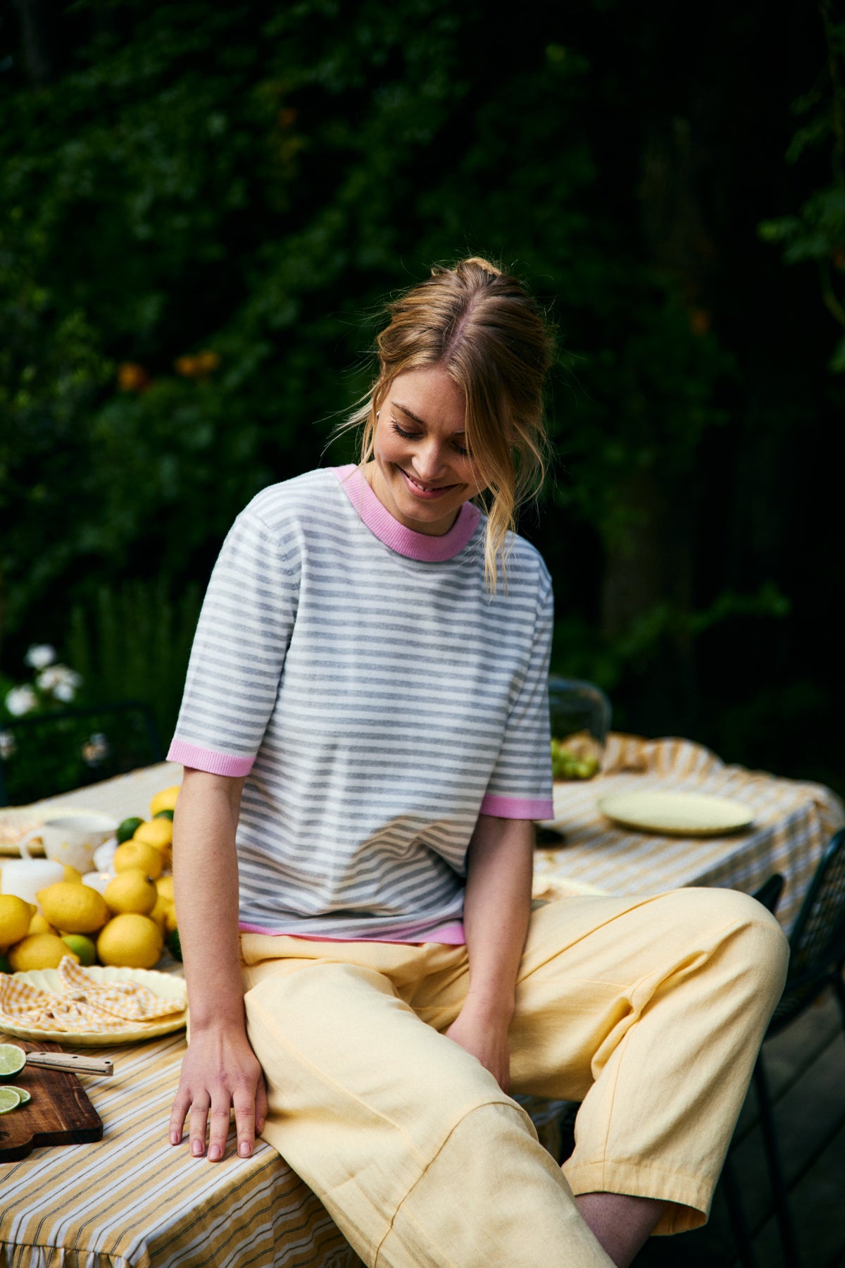 FQZANTI PULLOVER - STAR OFF-WHITE W. SWEET LILAC