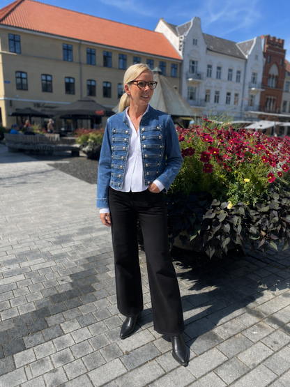 MIND by lene denim uniforms jakke medium blue