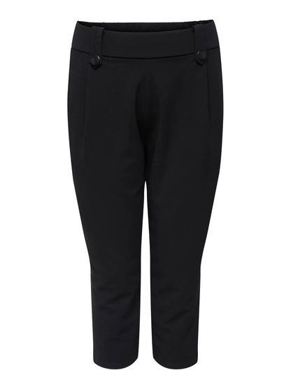 ONLY CARSANIA BUTTON CAPRI - Black