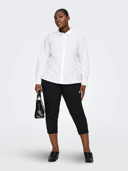 ONLY CARSANIA BUTTON CAPRI - Black