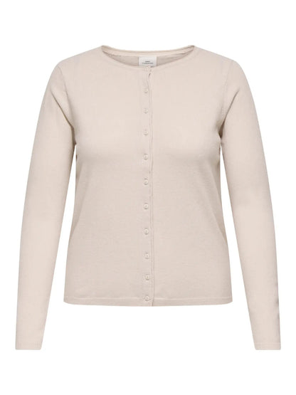 ONLY Carmakoma CARLOYAL LS O-NECKBU CARDI KNT NOOS | Moonbeam Melange