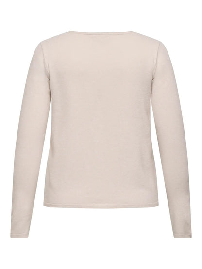 ONLY Carmakoma CARLOYAL LS O-NECKBU CARDI KNT NOOS | Moonbeam Melange