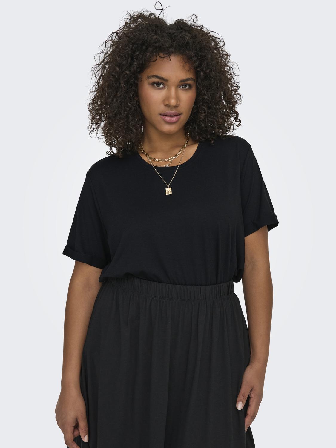 Only Carmakoma - CARMOSTER - T-shirt - Black
