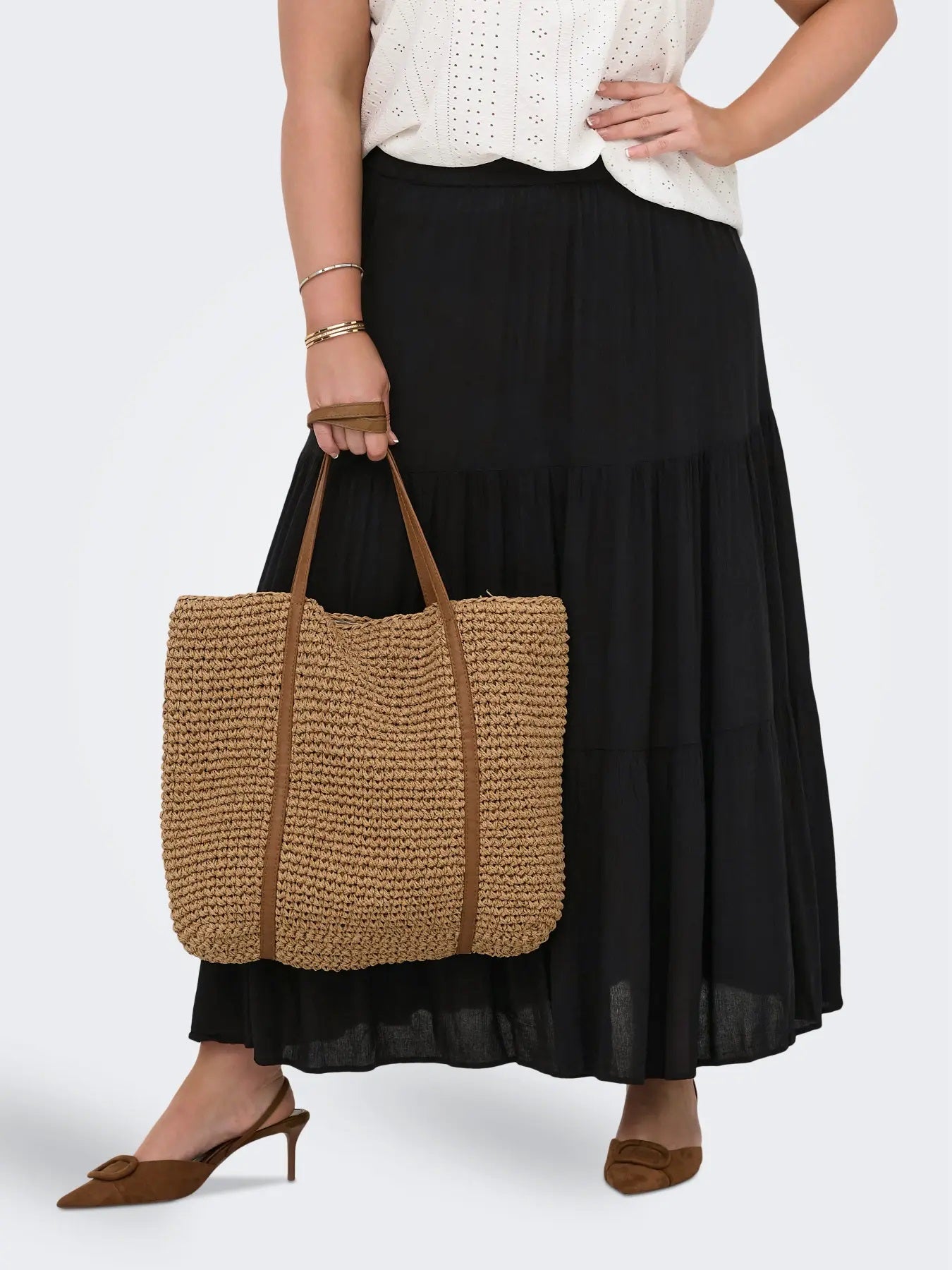 CARMIKKA LONG SKIRT WVN NOOS - Black
