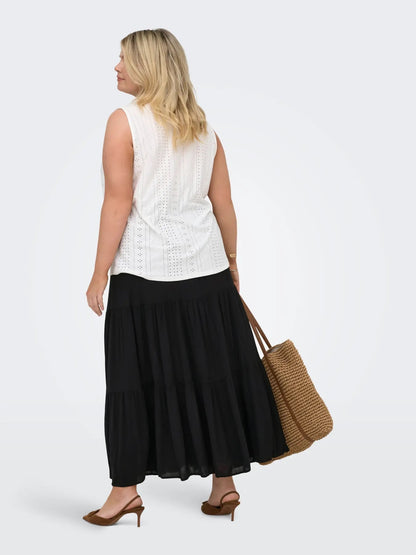 CARMIKKA LONG SKIRT WVN NOOS - Black