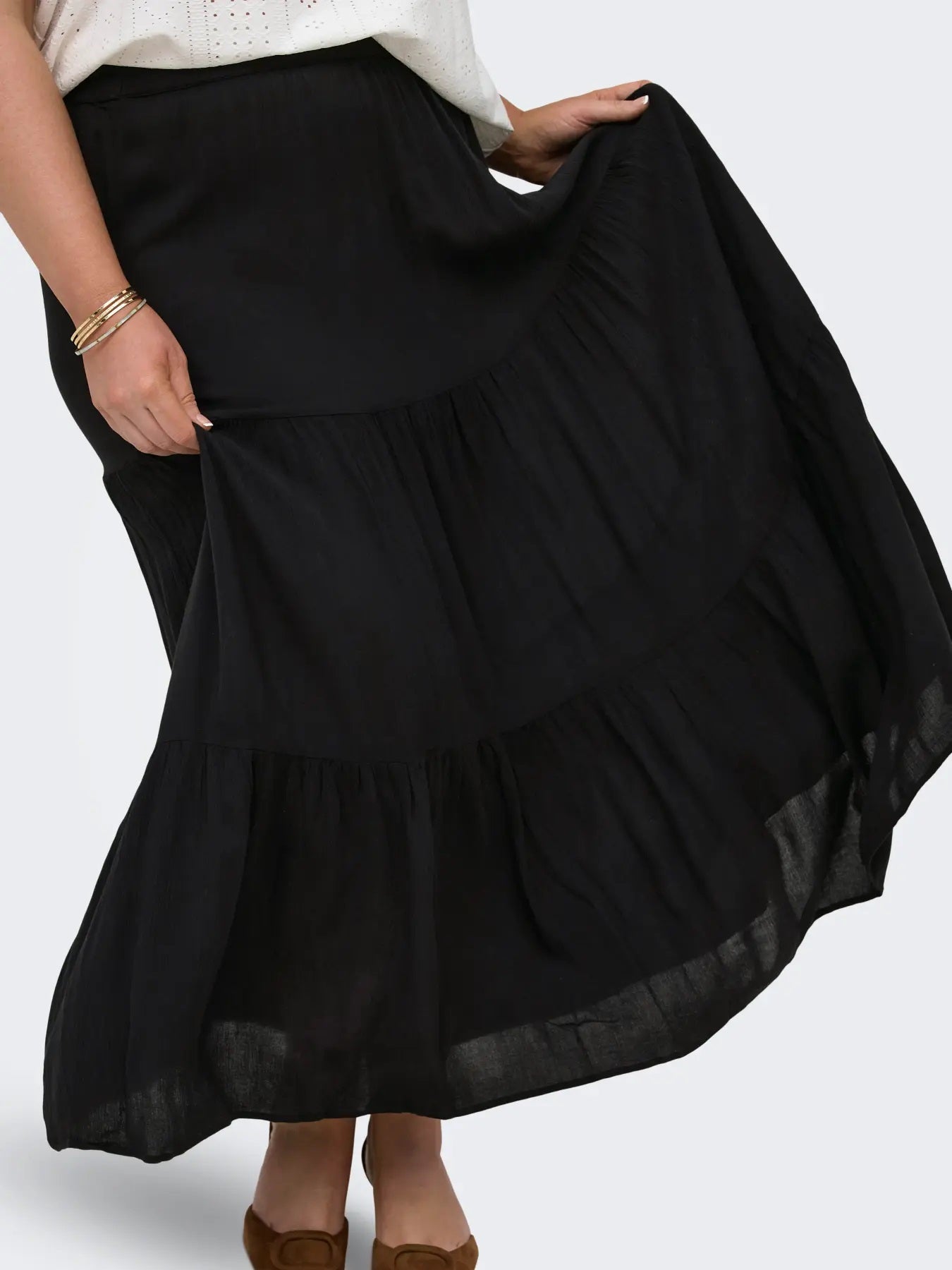 CARMIKKA LONG SKIRT WVN NOOS - Black