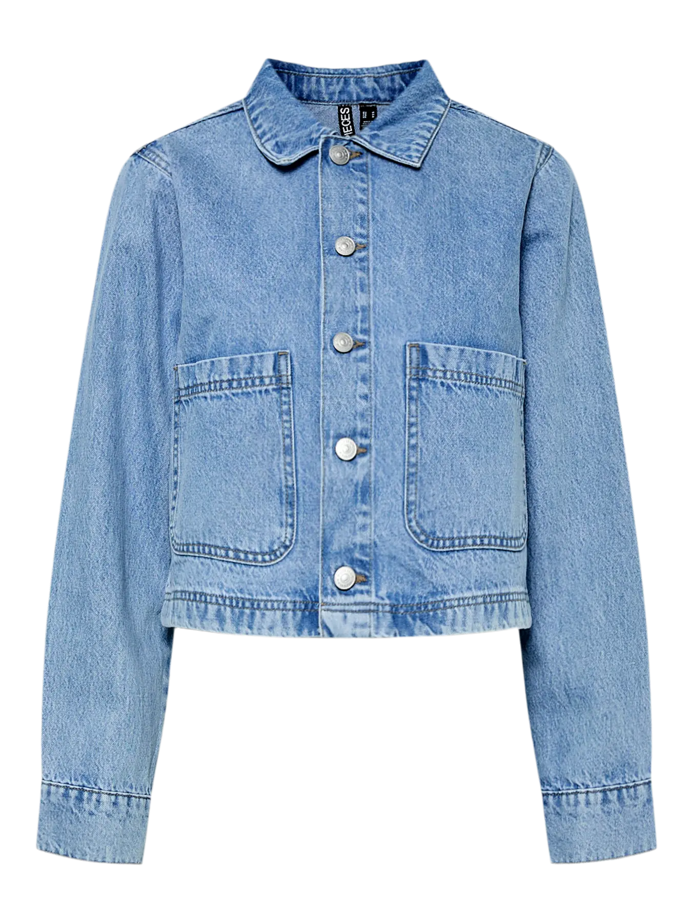 lyseblå denimjakke PIECES PCSKY Denim Jacket Light Blue Denim