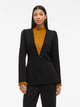 VILA VIRASA L/S SINCHED WAIST BLAZER | Black