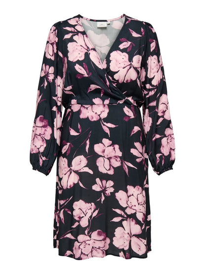 blomstret kjole ONLY Carmakoma CARLINKA Dress Black Floral