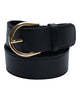 Sort læderbælte med guldspænde Tim & Simonsen Anni Jeans belt Black-gold