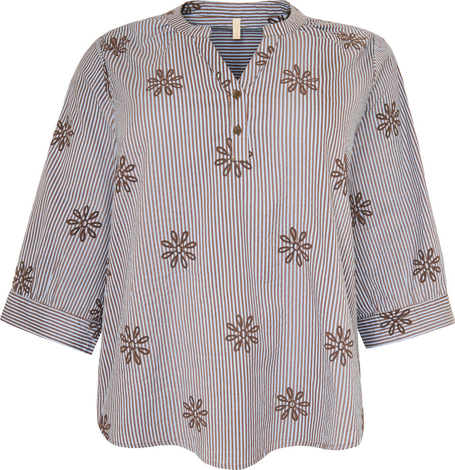 ELISSA BLOUSE BLUE COMBI