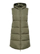 lang grøn vest vatteret ONLY Carmakoma CARALINA Long Waistcoat Stone Gray